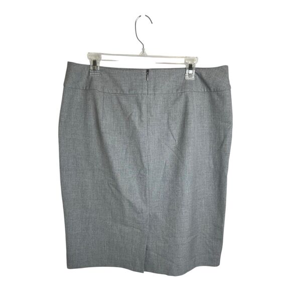 Talbots Pencil Skirt Size 14 Gray with Slash Pockets and Back Slit - Picture 1 of 8
